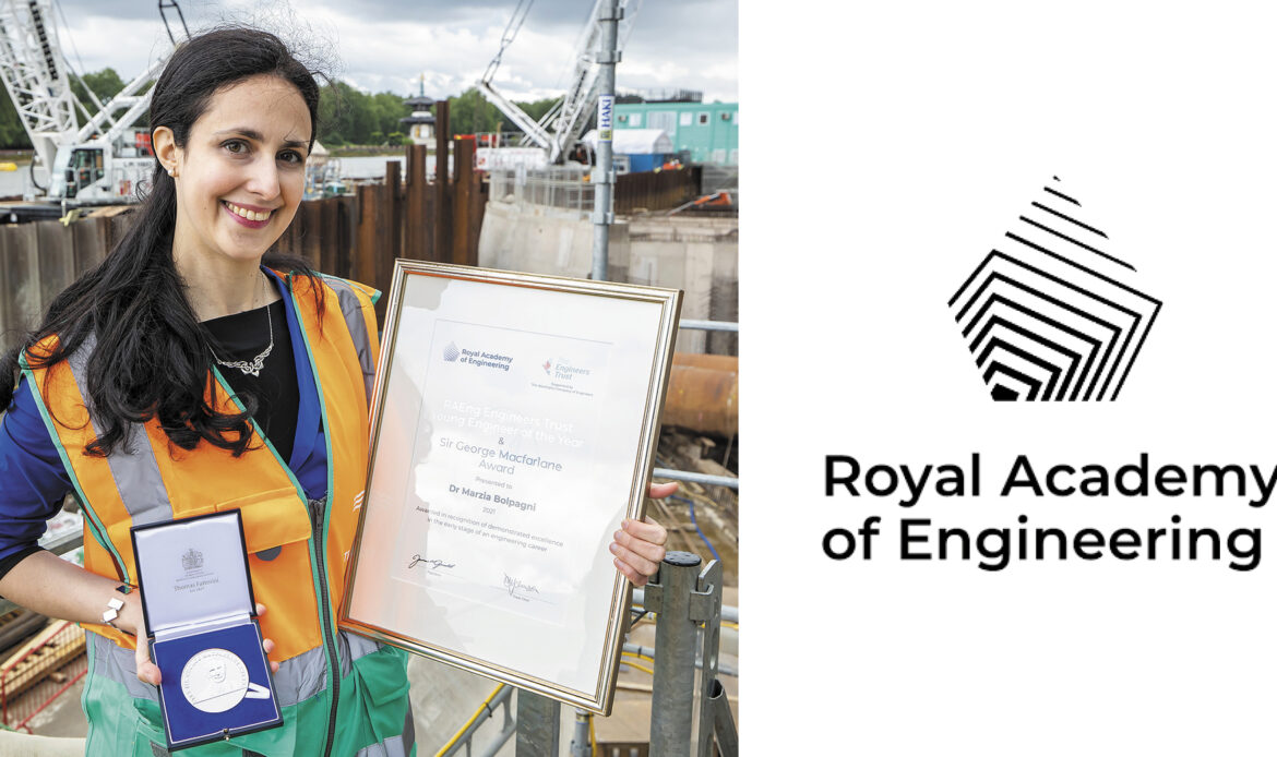 Marzia Bolpagni premiata come “Giovane Ingegnere dell’Anno” dalla Royal Academy of Engineering