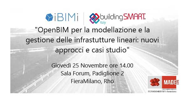 25 novembre – OpenBIM per la modellazione e la gestione delle infrastrutture lineari