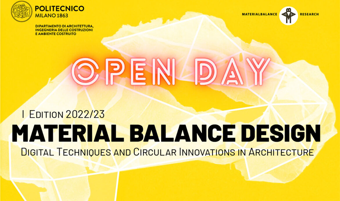 28 giugno – Open Day prima edizione del Master Material Balance Design del Politecnico di Milano